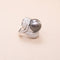 Bague 49.5 Bague ruban en or blanc 18K avec diamants et perle de Tahiti 58 Facettes 793967