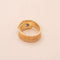 Bague 54 Bague ruban vintage en or jaune 18K et turquoise 58 Facettes 793328