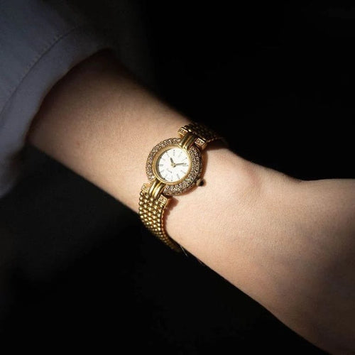 Montre Montre tennis vintage en or jaune 18K et diamants 1,90 ct 58 Facettes 793339