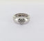 Bague 56 Bague étoile en or blanc 18K avec diamants 58 Facettes