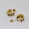 Boucles d'oreilles Créoles pavées de diamants, rubis et saphirs en or jaune 18 carats 58 Facettes