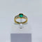 Bague 52 Bague émeraude et diamants en or jaune 58 Facettes