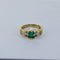 Bague 52 Bague émeraude et diamants en or jaune 58 Facettes