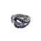 Bague 53 Bague entrelacée en or gris 18 carats, saphirs et diamants 58 Facettes