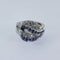 Bague 53 Bague entrelacée en or gris 18 carats, saphirs et diamants 58 Facettes
