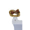 Bague 56 Bague nœud croisée en or jaune 18 carats, diamants et rubis 58 Facettes