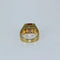 Bague 56 Chevalière - Bague en or jaune 18 carats avec topaze et diamants 58 Facettes