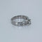 Bague 54 Bague solitaire en or blanc 18 carats avec diamants 58 Facettes
