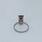 Bague 53 Bague fine en or gris 18 carats avec tourmaline rectangulaire et diamants 58 Facettes