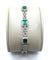 Bracelet Bracelet rivière en or gris 18 carats, émeraudes et diamants 58 Facettes