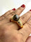 Bague 63 Bague perle de Tahiti et diamants en or jaune 18 carats 58 Facettes