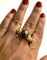 Bague 63 Bague perle de Tahiti et diamants en or jaune 18 carats 58 Facettes