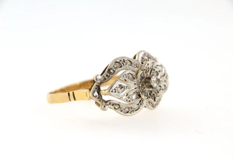 Bague 53 Bague marguerite en or 18 carats et diamants 58 Facettes 6506f