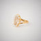 Bague 54 Bague en or jaune 18k à aigue-marine naturelle 58 Facettes LOT 2908