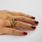 Bague 58 Bague coquillage en or jaune 18k, platine et diamants 58 Facettes LOT 3804