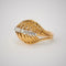 Bague 58 Bague coquillage en or jaune 18k, platine et diamants 58 Facettes LOT 3804