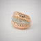 Bague 48 Bague en or rose 18k et platine avec diamants 58 Facettes LOT 3809