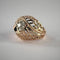 Bague 48.5 Bague boule vintage en or jaune 18k et diamant 58 Facettes LOT 3024