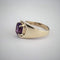Bague 52 Bague chevalière vintage en or jaune 14k et améthyste 58 Facettes LOT 3279
