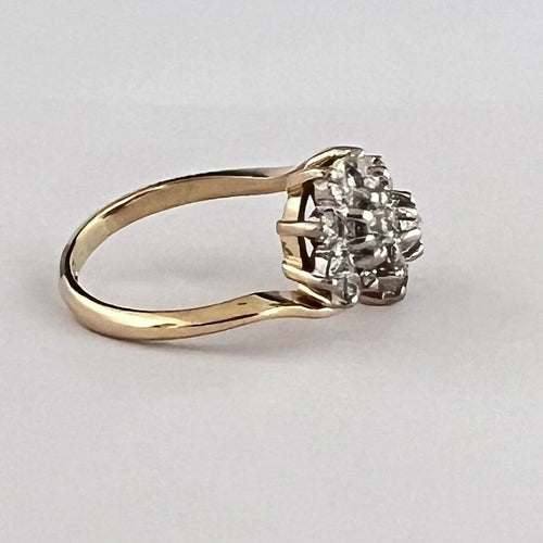 Bague 55 Bague Toi & Moi en or jaune 18k et diamants 58 Facettes LOT P1036