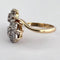 Bague 55 Bague Toi & Moi en or jaune 18k et diamants 58 Facettes LOT P1036