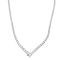 Collier Collier tennis rivière en chute en or blanc 18k et diamants 58 Facettes