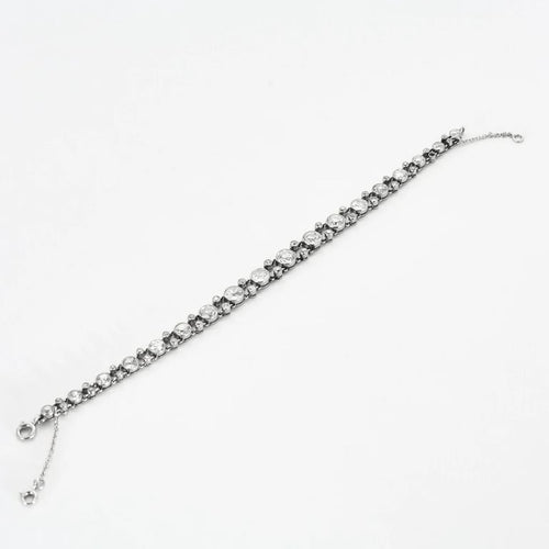 Bracelet Bracelet ligne en platine et diamants taille ancienne 58 Facettes