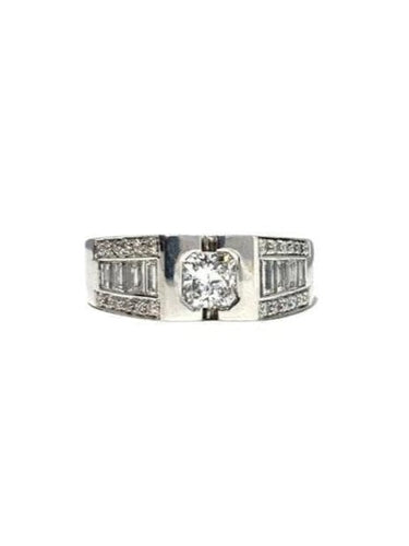 Bague 53 Korloff - Bague solitaire en or blanc 750 avec diamants 58 Facettes 31350069