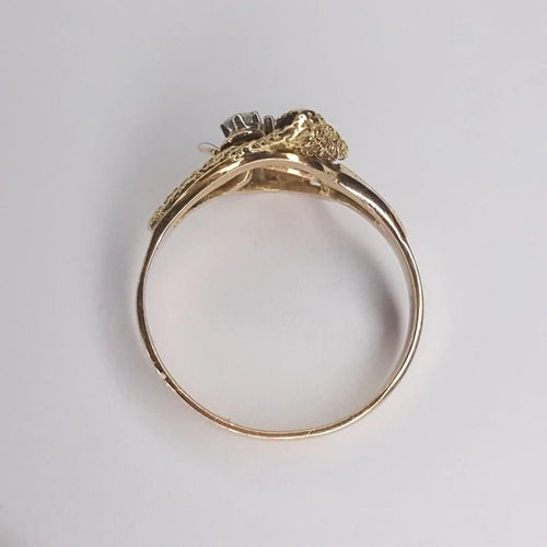 Bague 54 Bague Coquillage or jaune diamants 58 Facettes