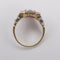 Bague 57 Bague en or jaune 750 et platine, diamants et rubis 58 Facettes