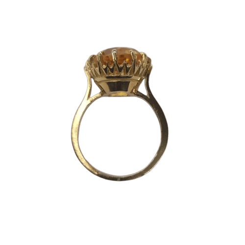 Bague 52 Solitaire - Bague en or jaune 18K au saphir jaune 58 Facettes