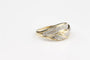 Bague 53 Bague en or bicolore 18 carats sertie de diamants 58 Facettes