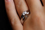 Bague 60 Bague en or blanc 18 carats sertie d’un diamant 58 Facettes