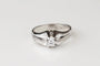Bague 60 Bague en or blanc 18 carats sertie d’un diamant 58 Facettes