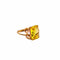 Bague 57 Bague en or jaune 18 carats et saphir jaune 58 Facettes
