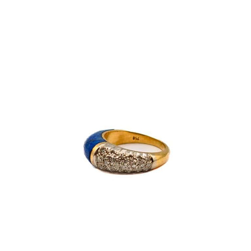 Bague 52 Bague en or jaune 18 carats sertie de diamants 58 Facettes 21025860