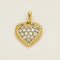 Pendentif Van Cleef & Arpels - Pendentif cœur pavé de diamants en or jaune et platine 58 Facettes MB6