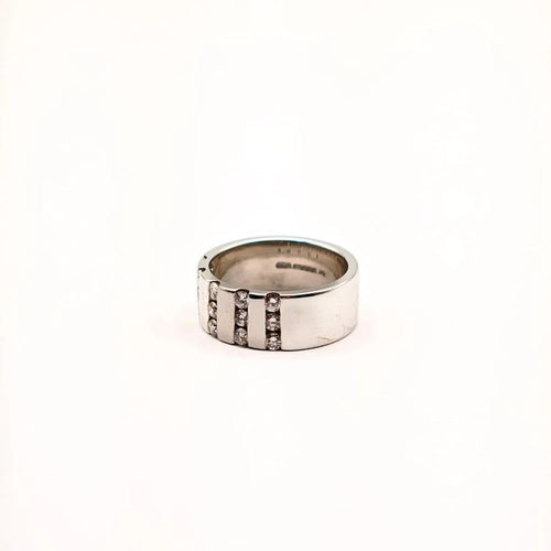 Bague 53 Bague habillée en or blanc 18 carats et diamants 58 Facettes 21017087