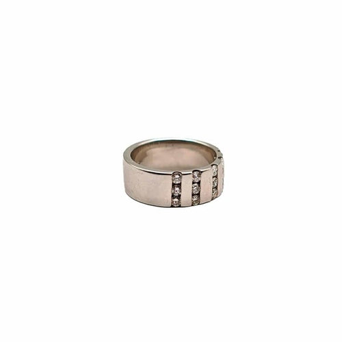 Bague 53 Bague habillée en or blanc 18 carats et diamants 58 Facettes 21017087