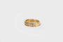 Bague 51 Bague double rangs en or jaune 18 carats et diamants 58 Facettes