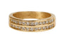 Bague 51 Bague double rangs en or jaune 18 carats et diamants 58 Facettes