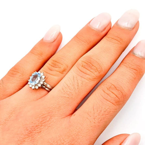 Bague 52 Bague en platine avec spinelle ovale 1,5 ct et diamants 58 Facettes 21000683