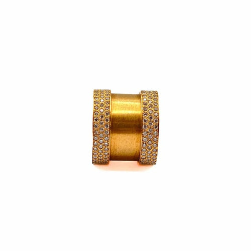 Bague 53.5 Bague en or jaune 18 carats et diamants 58 Facettes 21021022