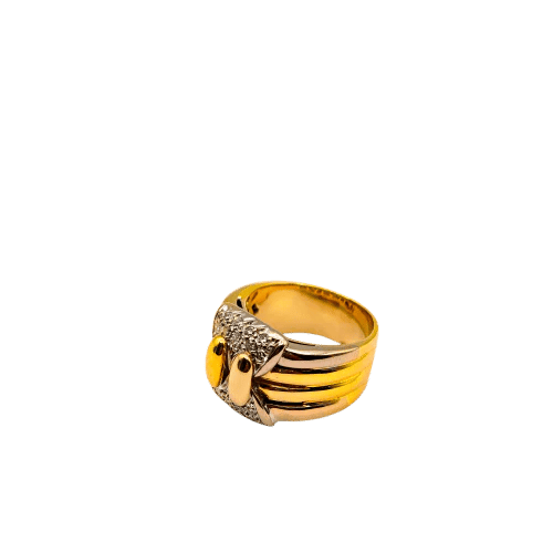 Bague 54 Bague en or jaune 18 carats sertie de diamants 58 Facettes 21019869