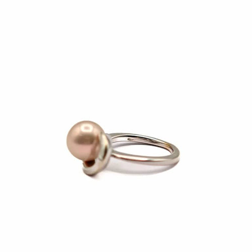 Bague 53 Bague en or blanc 18 carats et perle 58 Facettes 21001901