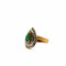 Bague 59 Bague bicolore en or jaune et or blanc 18 carats, diamants et émeraude 58 Facettes 21022081