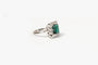 Bague 47 Bague en or blanc 18 carats avec tourmaline et diamants 58 Facettes