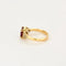 Bague 55 Bague en or jaune 18K sertie d’un rubis et diamants 58 Facettes