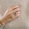 Bague 56 Bague en or blanc 18K avec tanzanite et diamants 58 Facettes