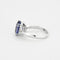 Bague 56 Bague en or blanc 18K avec tanzanite et diamants 58 Facettes